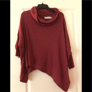 FP Beach World Traveler Open Back Cowl Neck Pullov